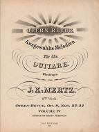J. K. Mertz Opern-Revue, Op. 8 Nos. 25-32 Volume IV